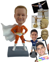 Personalized Bobblehead Superhero In Action Costume And Cape - Super Heroes &amp; Mo - £72.72 GBP