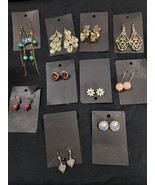 Lot of 10 Pairs Pierced Earrings.  Great condition.  Very Colorful.  Unb... - $29.54 CAD