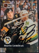 1991-92 Pro Set Mario Lemieux #194 Signed Autographed Auto Hockey Card PSA COA! - £197.01 GBP