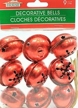 (Pack of 2) 9 Large Christmas House Aged Finish Snowflake Cutout Jingle Bells (R - £6.09 GBP