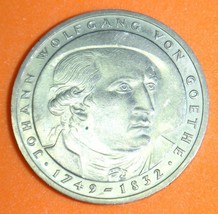 GERMANY 5 MARK UNC CUNI COIN 1982 JOHANN GOETHE UNC - $14.85