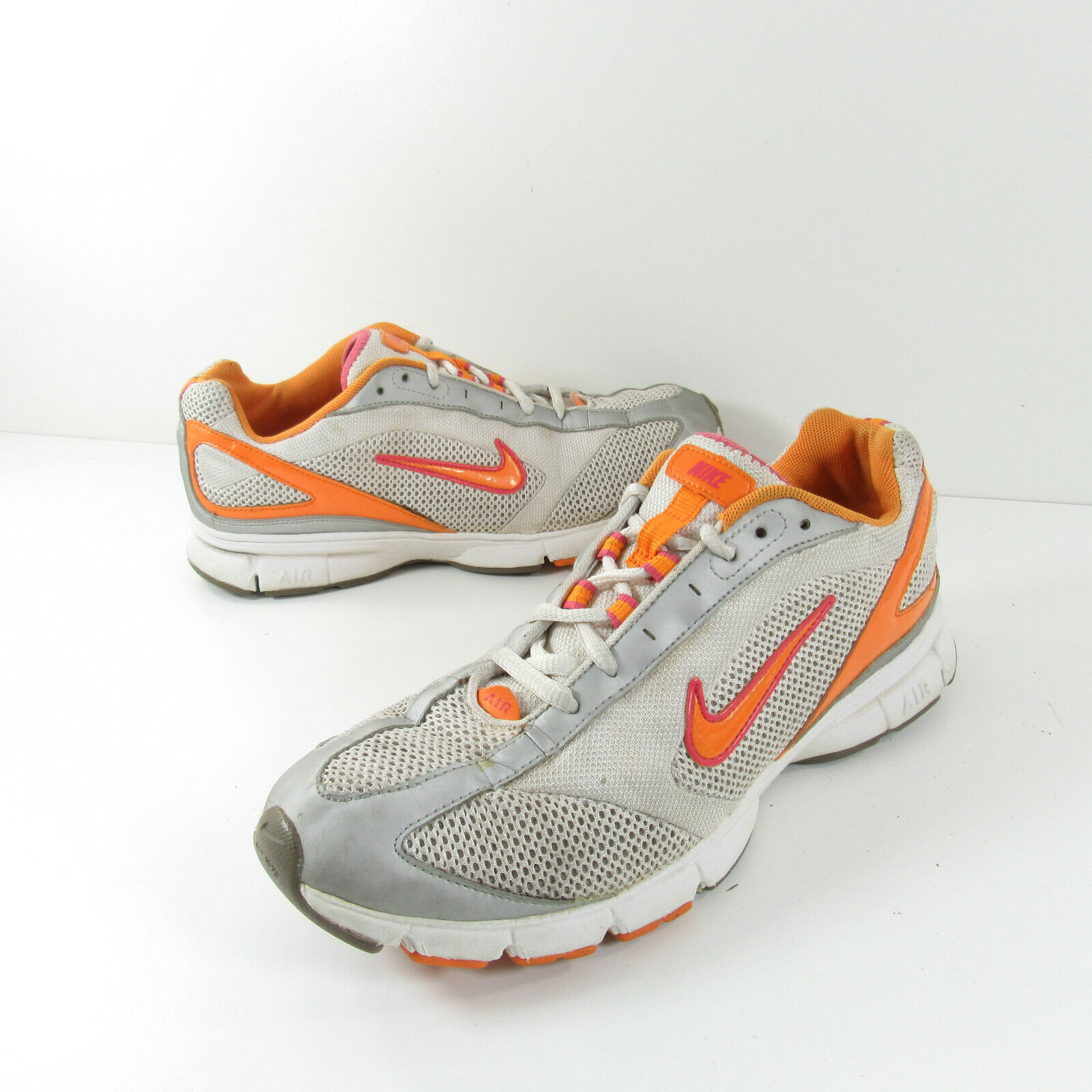 Primary image for Nike Air Track Star 3 Womens Size 8.5 White Orange Pink Running Shoes 318679-181