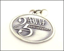 1974 ABWA 25th ANNIVERSARY Pewter  CHARM Pendant American Business Women... - $242.13 MXN