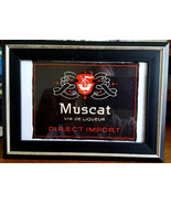 Muscat 'Porto d' Origine' European Vintage Wine Label (1930-1950) Framed - $7.18