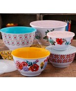 Pioneer Woman ~ Ten (10) Piece Nesting Bowl Set ~ Melamine ~ Country Garden - €51,22 EUR