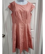 Pukavt Women Blue L  Party Dress Cap Sleeve Swing Dress Blush Pink XL - $15.85