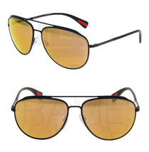 Prada Linea Rossa PS55RS Green Brown Gold Mirrored Polarized Sunglasses Sps 55R - £119.69 GBP
