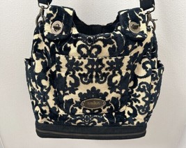 Cake by Petunia Pickle Embossed Black Velvet Diaper Bag Large - £55.85 GBP