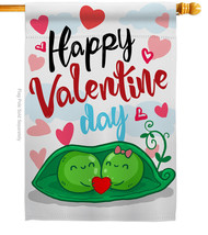 My Sweet Peas Valentine House Flag 28 X40 Double-Sided Banner - £29.38 GBP