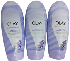 3 Bottles OLAY Moisture Ribbons Plus Shea + Lavender Oil Body Wash 18 Oz. Each - £27.90 GBP