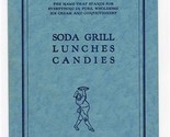 Sunset Confectionery Soda Grill Lunches Menu Harrisburg Pennsylvania 1920&#39;s - $37.62