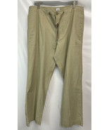 GAP Lightweight Cargo Khaki Straight Leg Pants Pockets Drawstring Cotton... - $32.52 CAD