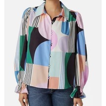 $182 CROSBY by Mollie Burch NELL Balloon Sleeve Button Front Shirt | XXL... - £43.28 GBP