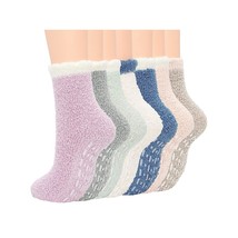 Anti Slip Athletic Plush Slipper Grip Socks Women Yoga Pilates Soft Warm Cozy So - £27.30 GBP