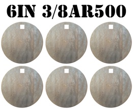 6in. 3/8in.Thk. AR500 Gong Steel Shooting Targets - 6pc. Metal Shooting ... - $97.99