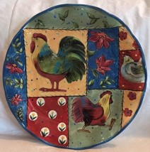 Certified International Susan Winget Country Collage Rooster Dinner Plat... - £24.03 GBP