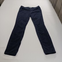 LOFT Corduroy Pants Women's Sz 26 (29×29) Blue Curvy Skinny Leg Pockets Stretch image 14