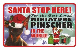 Santa Stop Here for the Best Loved Dog in the World - Christmas Sign (MINIATURE  - £2.54 GBP