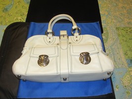 Marc Jacobs White Cream Leather Original Handbag Made In Italy Near Mint Beauty - £311.38 GBP