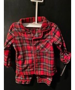 Little Me Boy&#39;s 12 Month Plaid Holiday Sleepwear Snap Front NEW* ii1 - $16.39 CAD