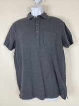 Banana Republic Wicking Pique Polo Men Size M Gray Shirt Knit Short Sleeve - $8.09