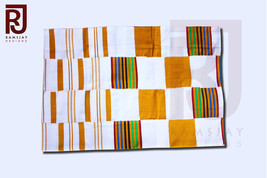 Handwoven Kente Cloth Asante Kente Ghana Kente African Art Fabric 6 yards - £145.71 GBP