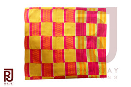 100% Handwoven Kente Cloth Quality African Fabric Ghana Asante Kente 6 y... - £137.84 GBP