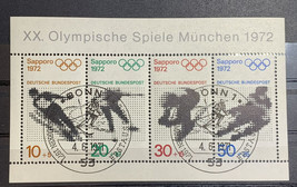 1972 German Block Of 4 Post Stamps Of 20th Munich Olympic Games Sapporo - $144.48 MXN
