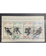 1972 German Block Of 4 Post Stamps Of 20th Munich Olympic Games Sapporo - $144.20 MXN