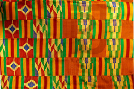 Handwoven Kente Cloth Ashanti Kente Fabric Ghana Kente African Art 6 yards - £242.77 GBP