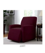 Kathy Ireland Daybreak Form-Fitting Recliner Slipcover Burgundy Poly Ble... - €32,76 EUR