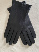 Altare Black Leather Sheepskin Womens Gloves SIZE Medium Cashmere lining... - £11.73 GBP