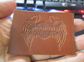 HARLEY DAVIDSON WINGS logo  leather stamps, relief 3d, 2 x 2.16 inches aprox - £17.58 GBP