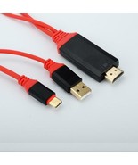 Type-C (USB-C 3.1) to HDMI HDTV TV Adapter USB Cable 1080P - Red &amp; Black - $478.03 MXN