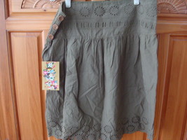 Roxy Women&#39;s Malana Skirt Size 3 Khaki Green - £19.91 GBP