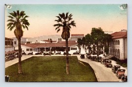 City Hall Plaza Santa Barbara CA Hand Colored Albertype UNP Postcard C17 - £3.92 GBP