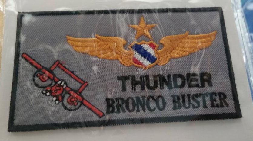 THUNDER BRONCO BUSTER TAGNAME 2nd ROYAL THAI AIR FORCE PATCH  - $4.94