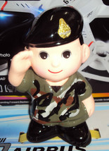 Royal Thai Army Soldier Men Piggy Bank is made of plaster - $15.74