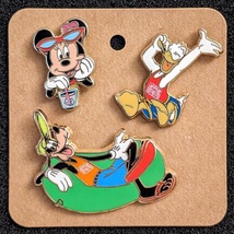 Caribbean Beach Disney Pins: Goofy, Donald Duck, and Minnie Mouse - £31.16 GBP
