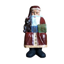 Papermache Shelf Sitter Santa Father Christmas Farmhouse Decoration Holiday Larg - £27.97 GBP