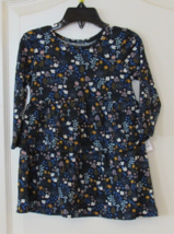 Member&#39;s Mark 2 Pack Long Slv Print Dress Navy Floral/Stripe  Girls Sz 1... - $14.74