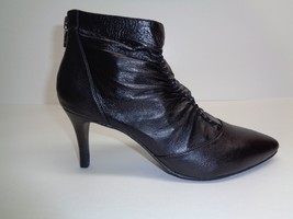 Adrianna Papell Size 9 M NIKKI Black Leather Ankle Boots New Womens Shoes - £92.67 GBP