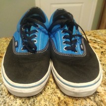 Vans Off the Wall 2 Tone Mens 10.5 Women&#39;s 12 Blue Black Skateboard Shoe... - $44.55