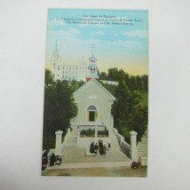 Postcard Quebec Canada Sainte Ste Anne De Beaupre Memorial Chapel &amp; Spring RARE - £8.01 GBP