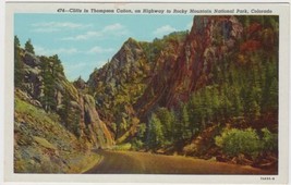 Rocky Mountain National Park Postcard Cliffs Thompson Canon Colorado CO Unused - £2.36 GBP