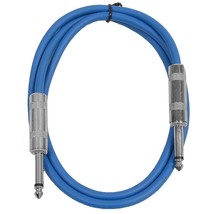 Seismic Audio Speakers Guitar Cables, TS  Guitar Cables, Blue, 2 Feet - $19.99