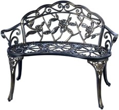 Jardin De Centennial Patio Garden Bench Metal Park Bench Cast Aluminum, ... - £100.39 GBP