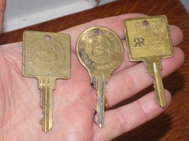 Vintage Set of Three Metal Hotel Keys, River ranch resort, Hyatt San Fra... - $34.65