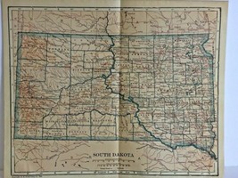 Antique map, South Dakota in 1921, Great Shape. Ready to be Framed. 11” By 9” - £11.03 GBP