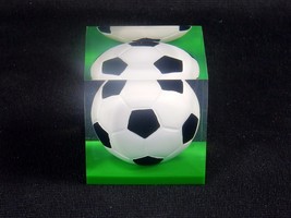 Acrylic Paperweight, Sports Ball ~ 1.75&quot; Cube, 3.5 oz/100 g, Soccer Ball... - $7.79